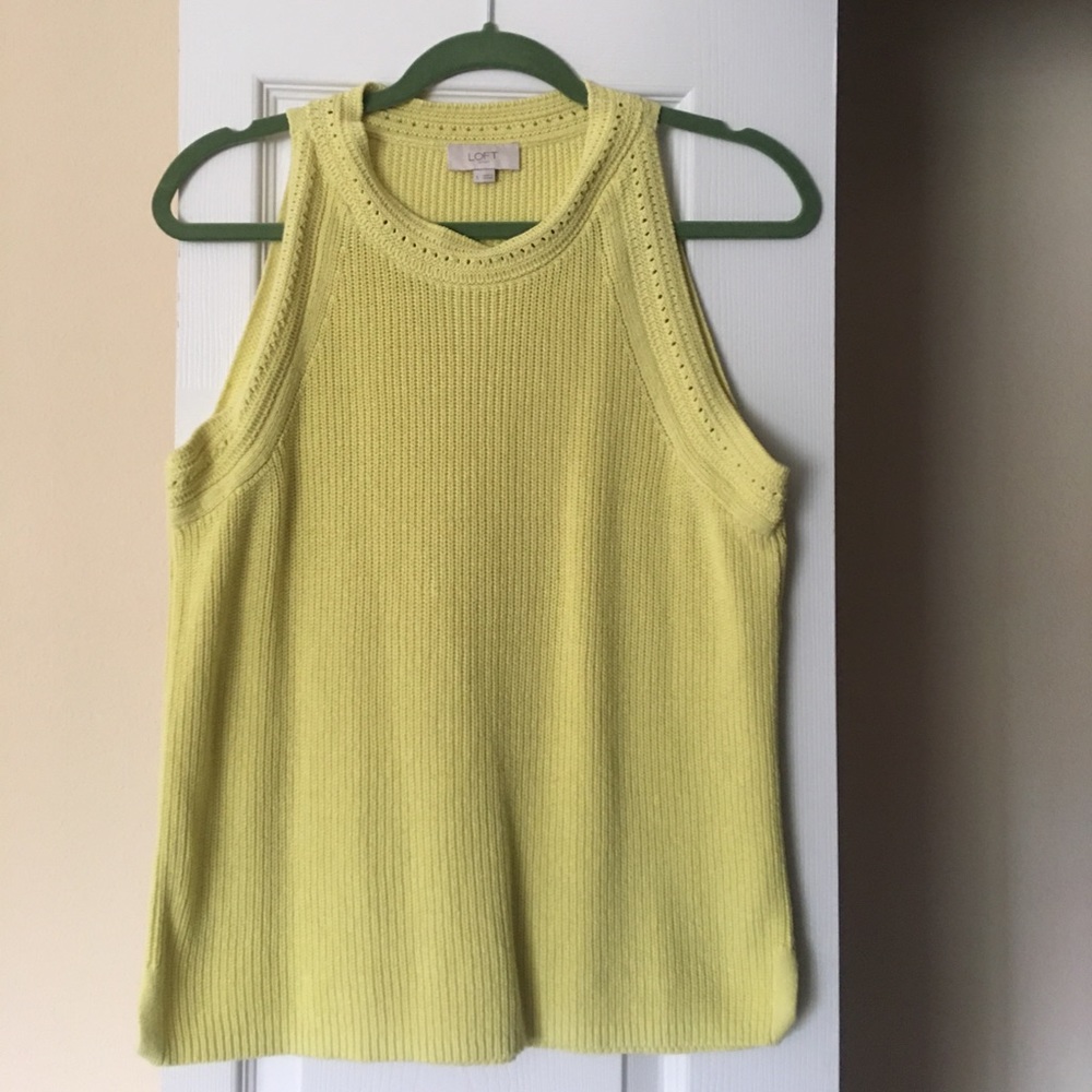 Loft yellow knit top